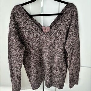 Dynamite Black and Pink V-Neck Sweater